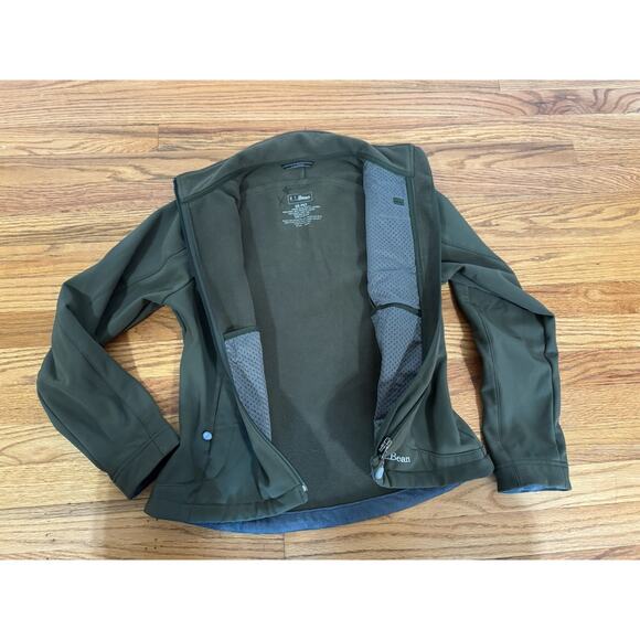 L.L. Bean Pathfinder Softshell Jacket Brown fleece lined Women's XS Petite - Picture 4 of 7